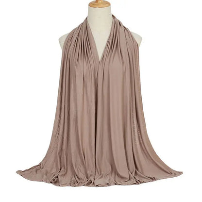 Ramadan Modal Cotton Jersey Hijabs For Woman Long Muslim Shawl Plain Soft Turban Niqab Head Wraps Scarf Women Hijab