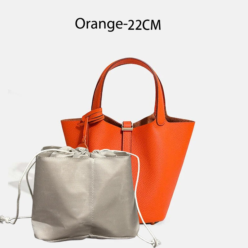Women Bags Handbags Bucket Bag 18/22 Big Small Fashion Tote Bag Genuine Leather Luxury Quality Designers Lady Hand Bags