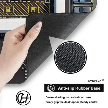 HYBXAXC Parking Lot Design Large gaming mouse pad Advanced desk mats rubber base Durable washable HD print oblong keyboard mat