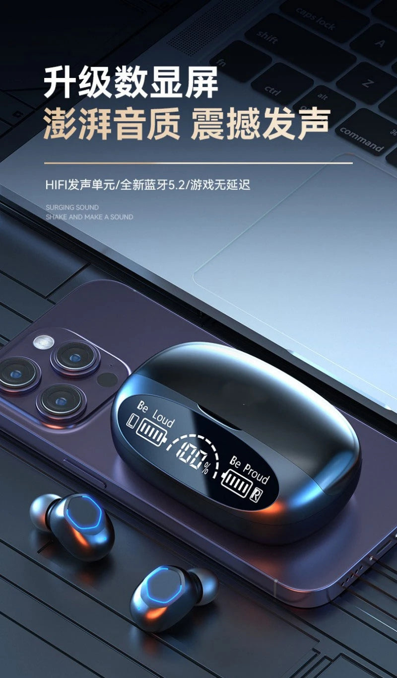Wireless Bluetooth Earbuds Touch Control Headphones Noise Reduction Power Display Earphones for iPhone In Ear TWS Headset