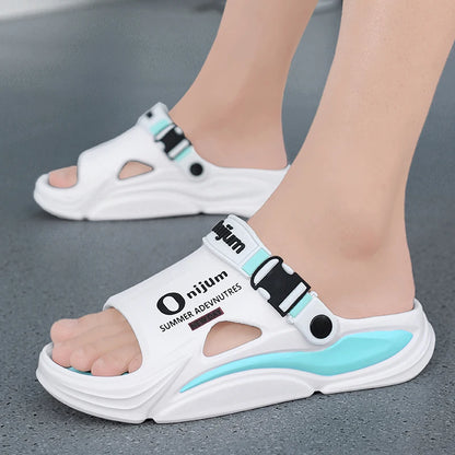 Summer Men's Massage Slippers Outdoor Sandals Beach Comfortable Indoor Slides Water Clogs Casual Shoes Men Women Home Slippers