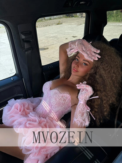 Pink Homecoming Dress Sexy Sweetheart Short Prom Dress Mini Party Dresses Cocktail Dress Graduation Gown Dresses