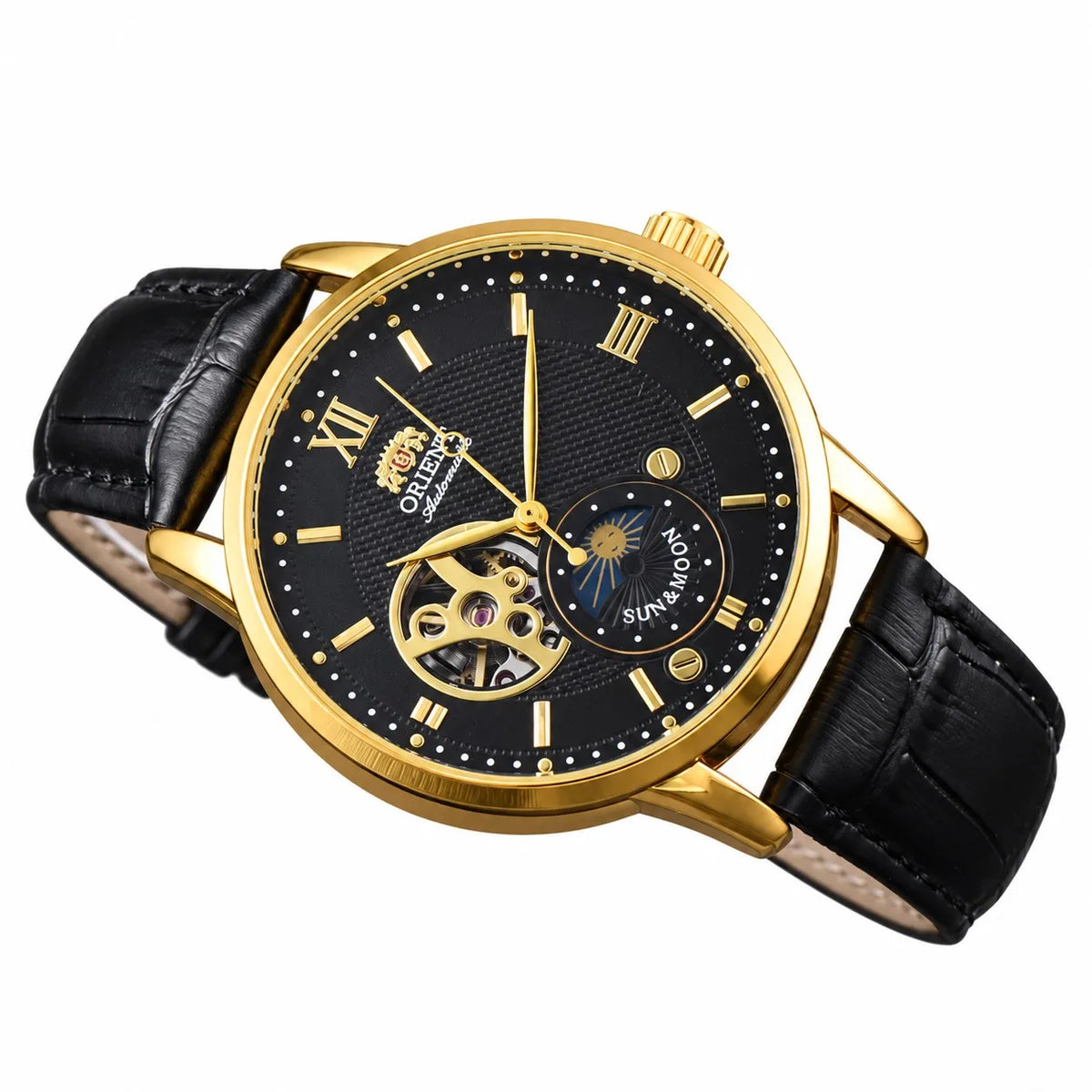 Full-Featured Ultra-Thin Automatic Sports Watch with Skeleton Dial and World Time O Series S1