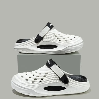Fashion 2026 Mix Color Men's Comfortable Thick Platform Clogs Summer Beach Outside Couple Slippers Soft Sole EVA Sandals Slides