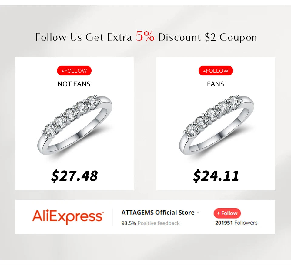 ATTAGEMS Necklace For Woman Pendant Moissanite Diamond 6.5mm 1CT 925 Silver Necklace For Women Chains Party Bridal Fine Jewelry