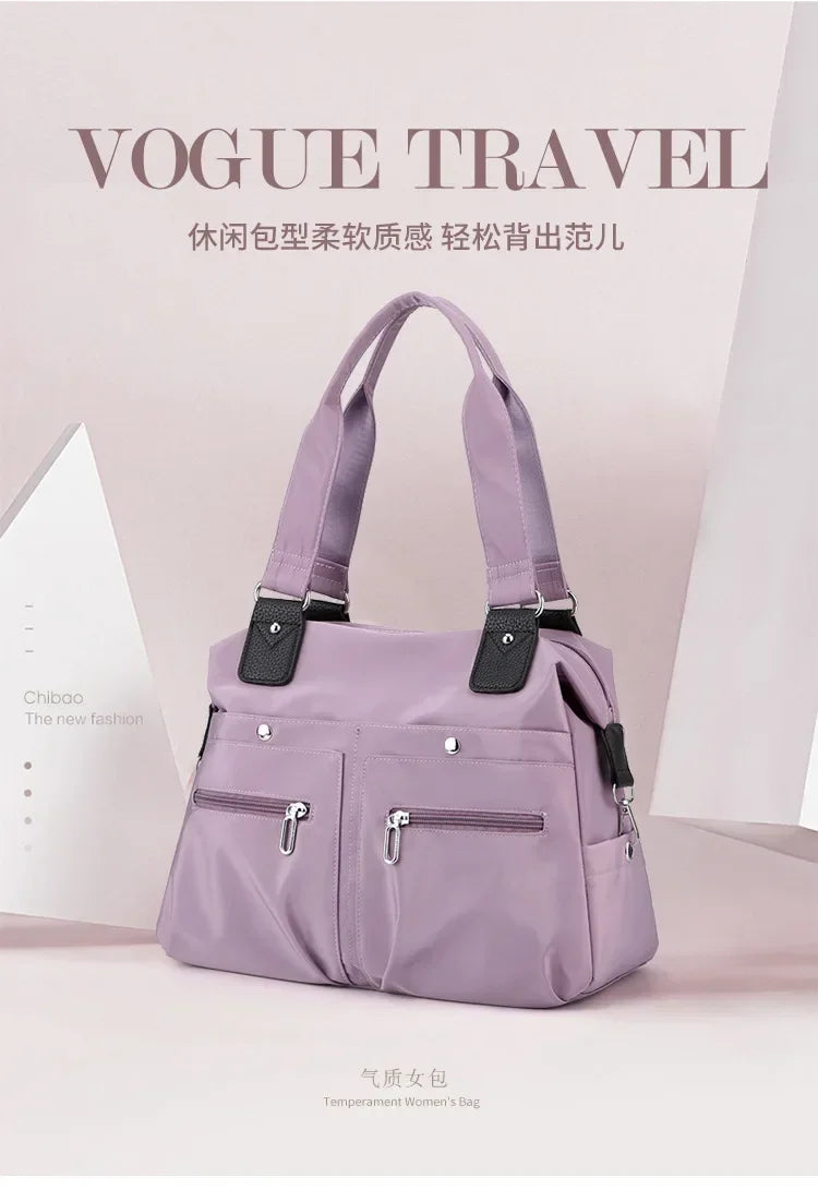 Tote Bag Handbag Shoulder Bag for Women Nylon Waterproof Large Capacity Shopping CrossBody Bag Ladies Messenger Bags Handbags