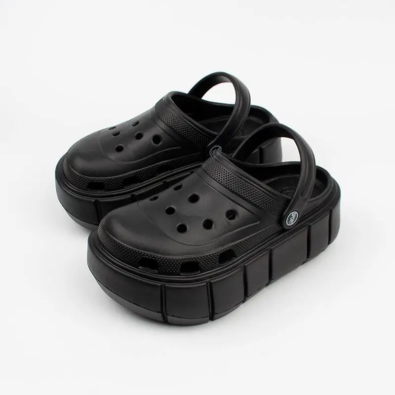 Women's Flat Shoes Non-Slip Slippers Women 7cm Height Sandals Luxury Brand Platform Heels Eva Clogs Fashion Girl Slippers
