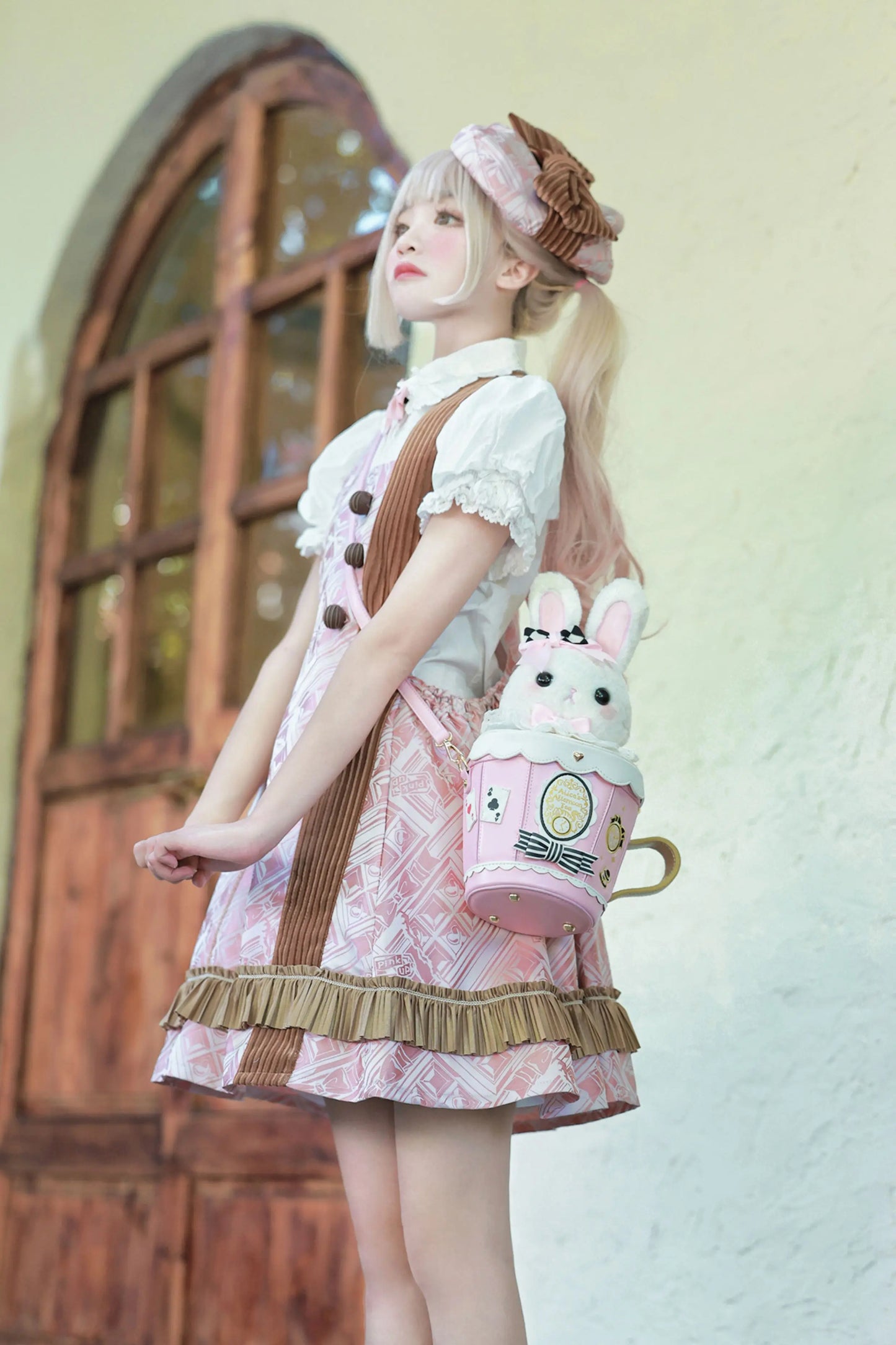 Japanese Original Lolita Cartoon Cute Rabbit Plush Shoulder Bag Sweet Kawaii Jk Uniform Oblique Span Bag