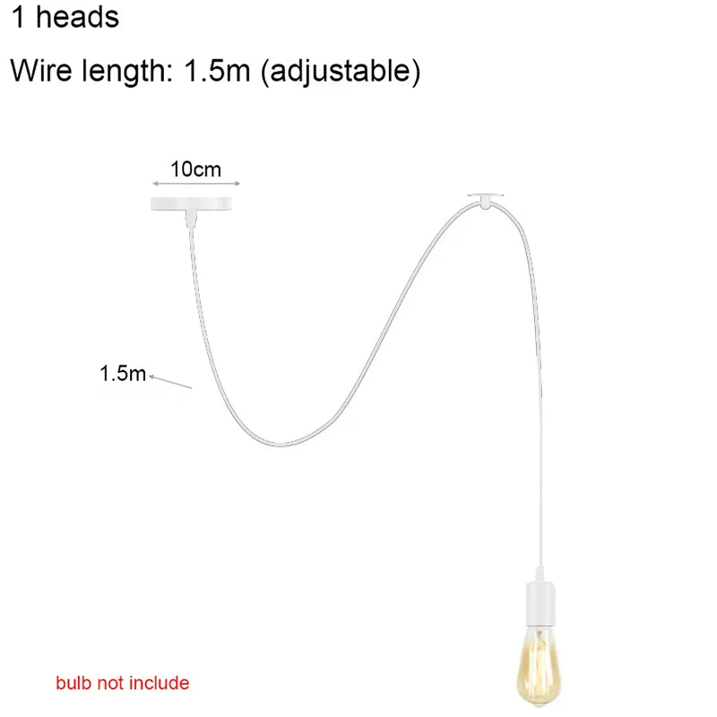 DIY Spider Lights Vintage Chandelier Edison Industrial Hanging Lamp Ceiling Multiple Pendant Light Kitchen Farmhouse Living Room