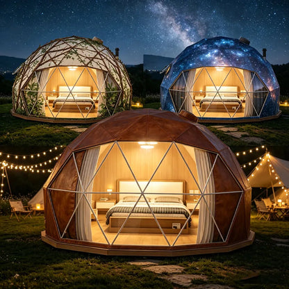Waterproof Geodesic Dome Shelter Outdoor Luxury Tent House for Camping Resort Business Customizable