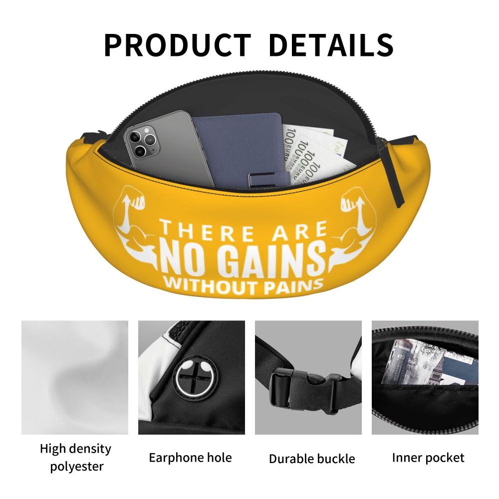 Powerhouse Gym Fanny Bag Custom Bodybuilders Fitness Crossbody Waist Pack Men Women Cycling Camping Phone Money Pouch