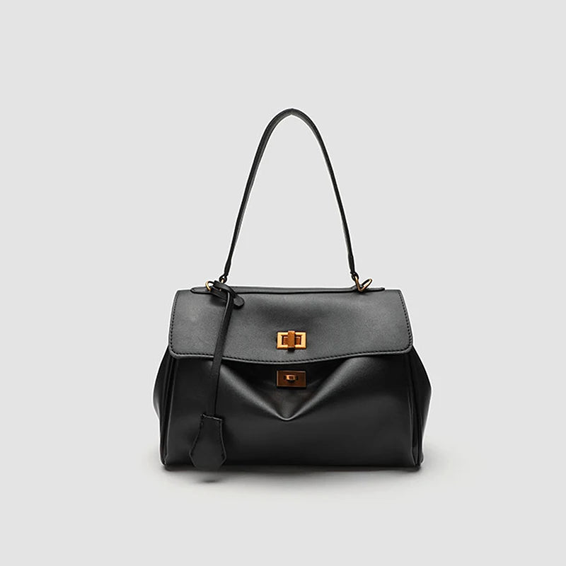 Casual Tote Bags For Women Luxury Designer Handbags And Purses 2024 New In PU Lock Tassel Decoration Large Capacity shoulder Bag