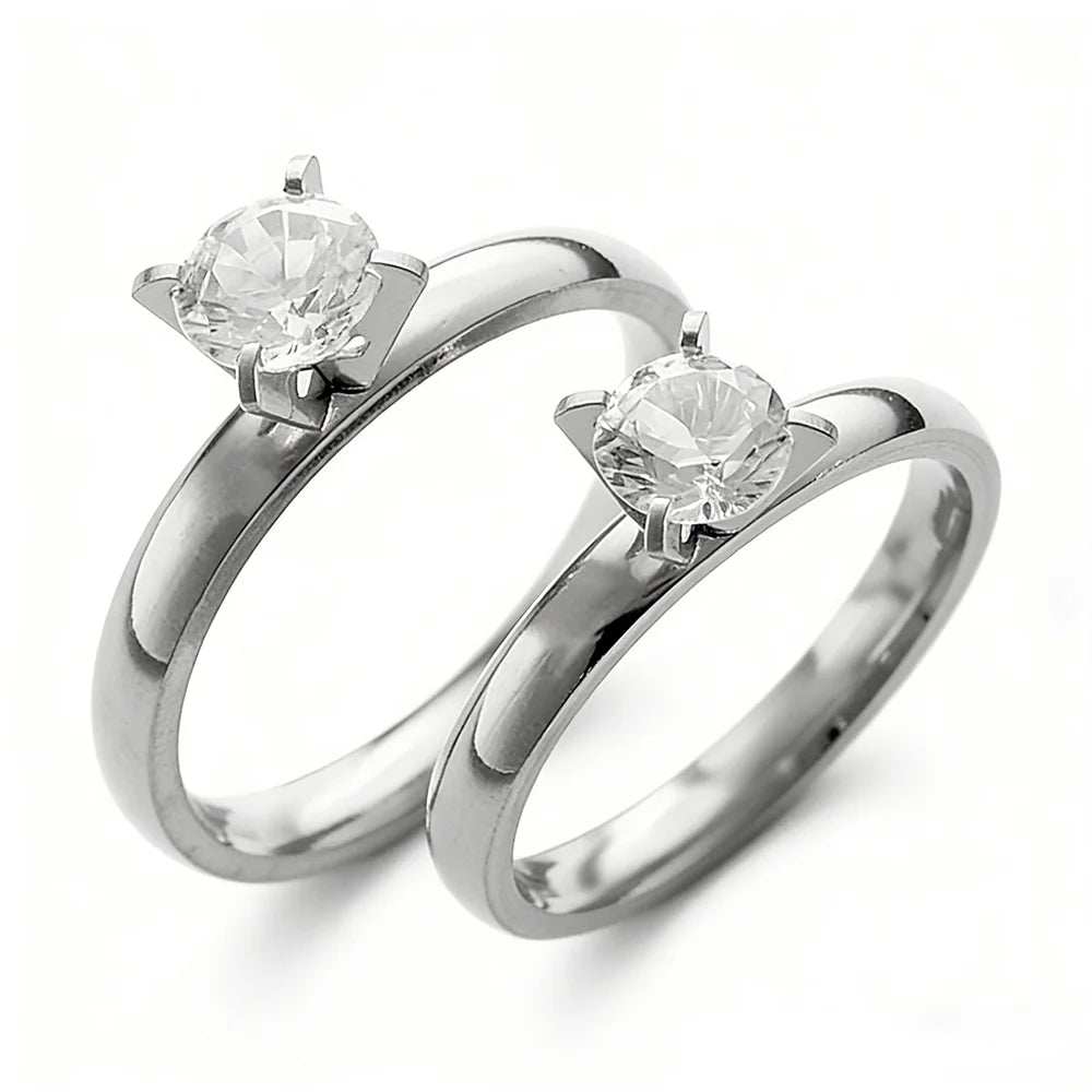 Exquisite Fashion Silver Color Engagement Rings for Women Fashion White Zircon Stones Ring Anniversary Bridal Wedding Jewelry