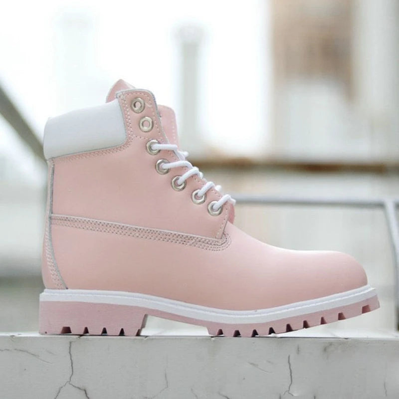 DOYUTIG Brand Split Leather Outdoor Boots For Men & Women Casual Couples Boots Fashion Mid Top Breathable Military Boots SG003