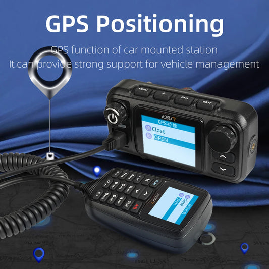 Vehicle Radio Walkie Talkie KSUN CT510 25W GPS  VHF UHF Dual Band 4G POC Network Car Radio for Outdoor Self-driving