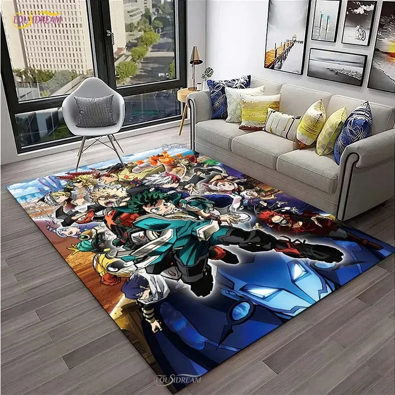 My Hero Cartoon Anime Carpet for Living Room Bedroom Table Cinema Rug Kitchen Door Kids Un-slip Floor Mat Alfombra Birthday gift