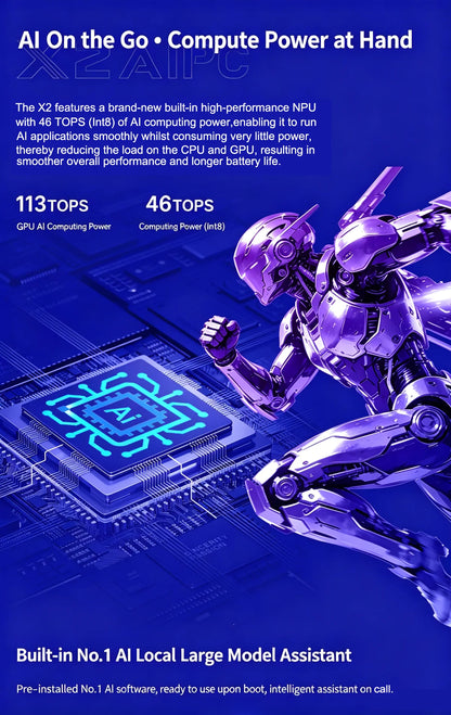 OneXplayer X2 3-in-1 Gaming Laptop Intel Arc G3 Extreme 48GB+1TB 10.9 Inches LTPS 120Hz Gaming PC Handheld Console Tablet 65Wh