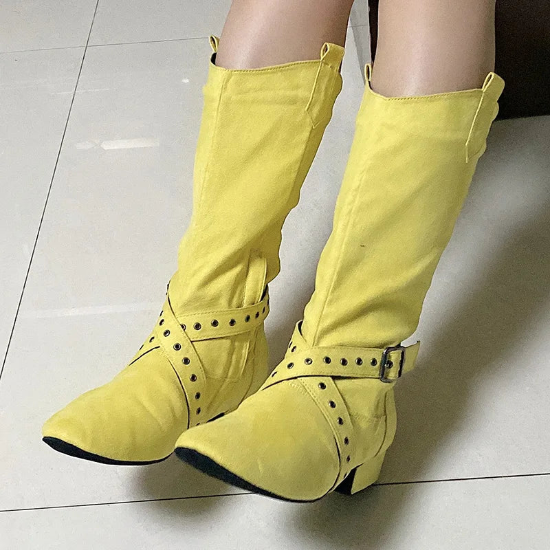Customized Heel Practice Boots Half Boots Line Dance Boots Soft Suede Bottom Ballroom Party Dance Shoes Black Boots Dancing