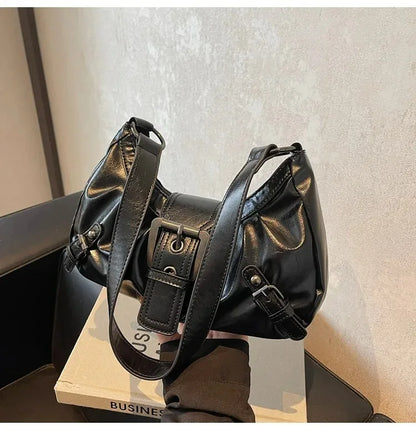 Y2K Retro Pleated Hobo Shoulder Bag for Women Hot Selling Maillard Style Underarm Bag Clutch Handbags for Travel Work Shopping