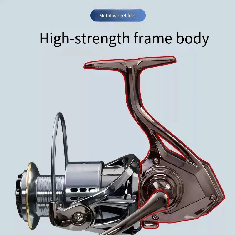 2026 New Spinning Fishing Reel All Metal 5.2:1 Speed ratio Max Drag 15KG Left/Right Interchangeable Suitable Any Body of Water