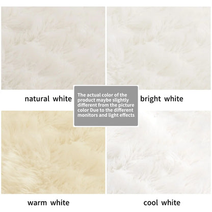 Long Strip Carpet Fluffy Soft Faux Fur Plush Bedroom Bedside Carpets Girl's Room White Home Decoration Rugs Furry Chair Cushion