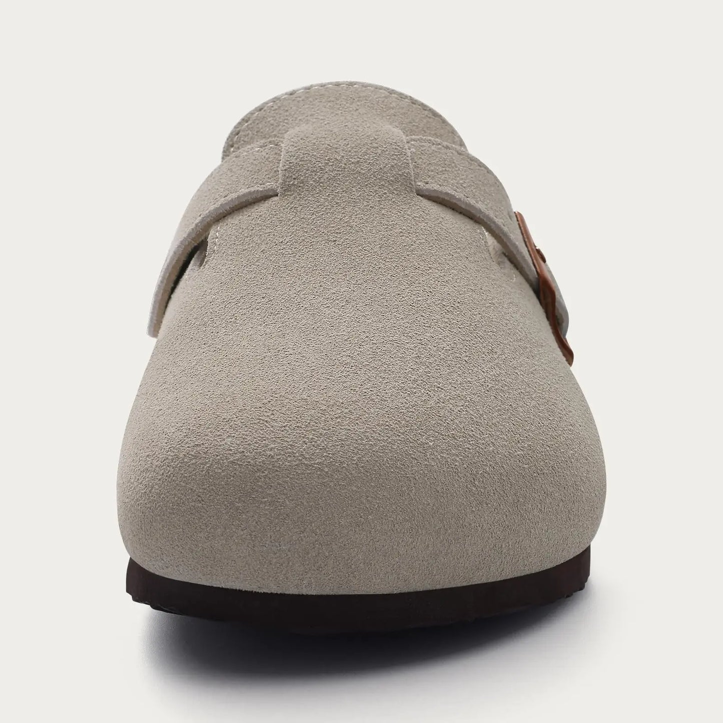 Smile New Cow Suede Women's Potato Shoes With Adjustable Strap Cork Insole Mules Outdoor Unisex Clogs Slippers With Arch Support