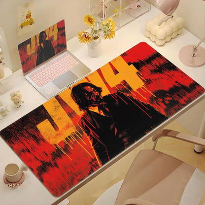 John Wick Mousepad Non-slip Lockedge Office Student Gaming Thickened Large Writing Pad Cushion 100x50