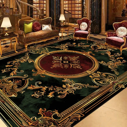 European Large Size Carpet Living Room Decoration Luxury Floor Mats Non-slip Bedroom Rugs Washable Lounge Computer Chair Mat