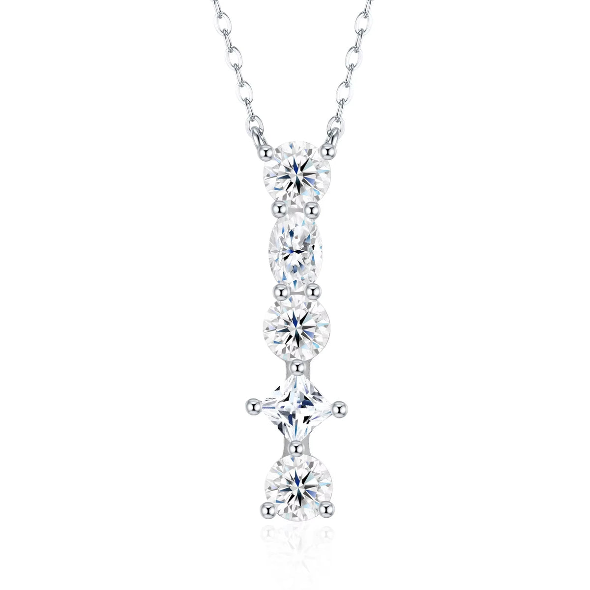 Fashion 26 Letter Man Women's Moissanite Custom Name Necklace 925 Sterling Silver Moissanite Diamond Pendant Necklace Gift