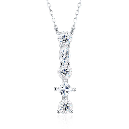 Fashion 26 Letter Man Women's Moissanite Custom Name Necklace 925 Sterling Silver Moissanite Diamond Pendant Necklace Gift