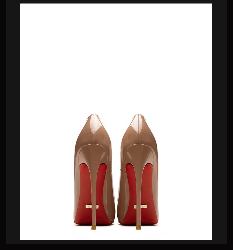 Woman Shoes 2025 Luxury Brand Red sole Pumps Red Bottom Pointed Toe Designer High Heels Party Elegant Fashion Ladies Shoes 12cm