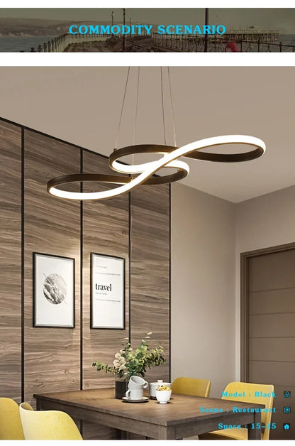 Room Decor LED Hanging Lights Modern Kitchen Island Pendant Lights Bar Table Dining Kitchen Led Remote Dimming Cord Pendant Lamp