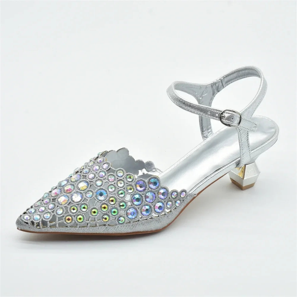 Hot Selling Pointed Toe Ladies Shoes Matching Bag Set for Nigeran Wedding Party Pumps Shoes for Women 2026 Designer Luxury