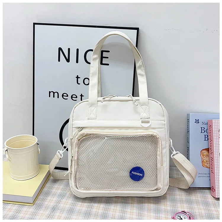 Japanese Style Kawaii Itabag For Dolls Large Handbags New Nylon School Bags For Teenage Girls Tote Shoulder Bag JK Crossbody Bag