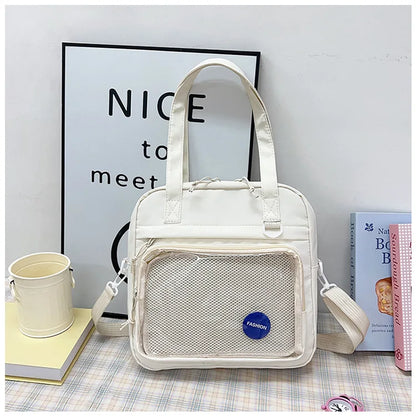 Japanese Style Kawaii Itabag For Dolls Large Handbags New Nylon School Bags For Teenage Girls Tote Shoulder Bag JK Crossbody Bag