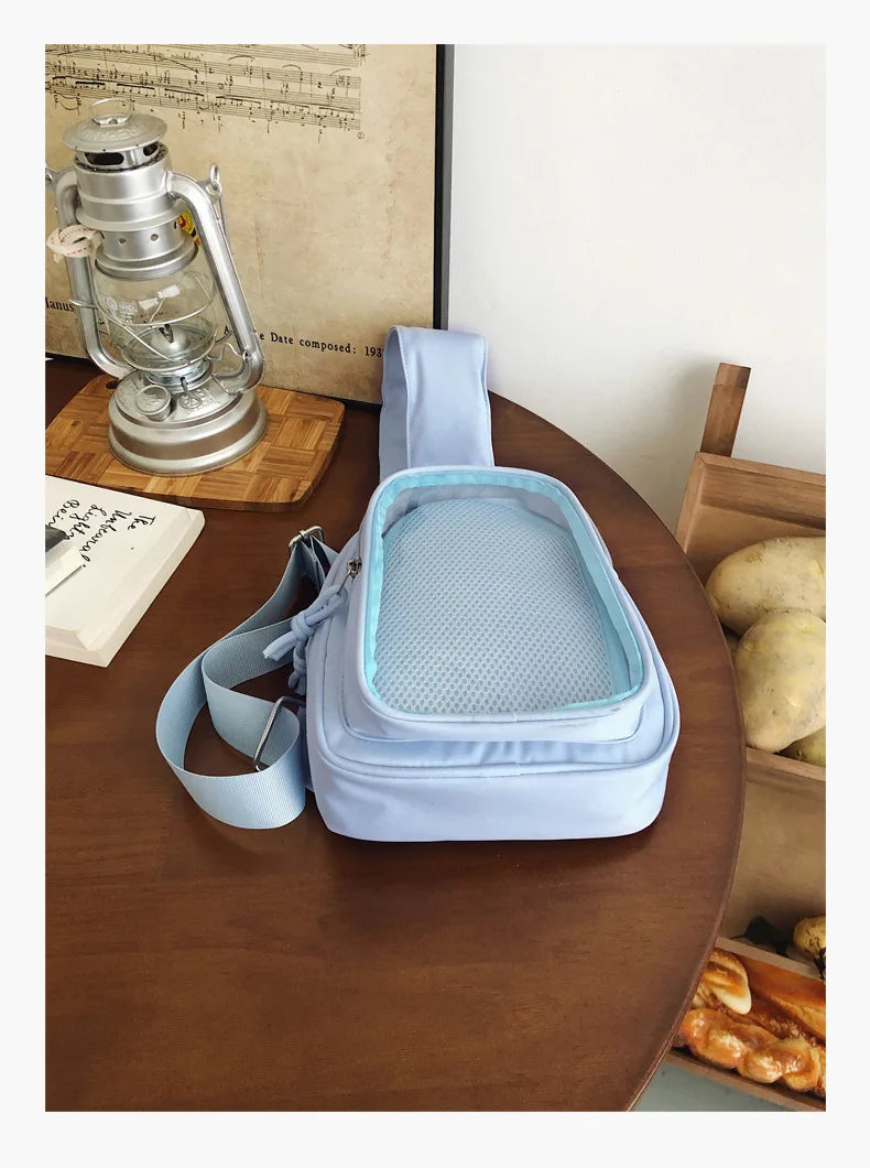 Kawaii Japanese Itabag Girls Soft Nylon Backpack Crossbody Bags 10CM Doll Women With Display Plate Cross Body Sling Pouch 2025