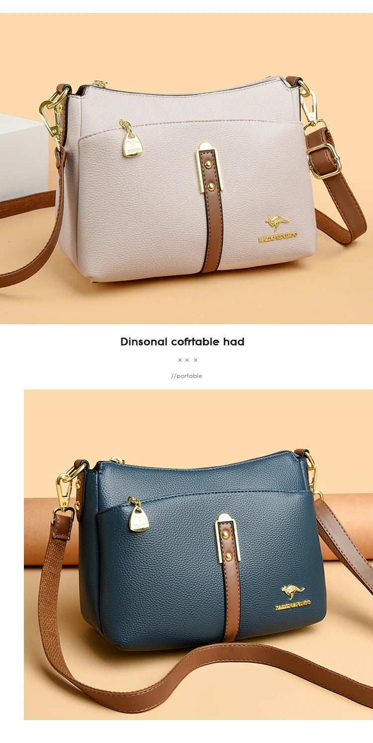 Genuine High Quality Soft Leather Women's Handbag Trend Designer Female Crossbody Bag Casual Shoulder Messenger Handbags 2025