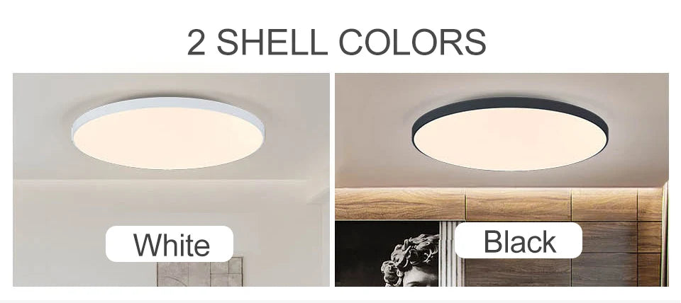MARPOU Smart Ceiling Lamp LED Lamp for Bedroom Large Ceiling Lamps LED Lights with Remote Control Dimmable LED Lights for Room