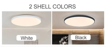 MARPOU Smart Ceiling Lamp LED Lamp for Bedroom Large Ceiling Lamps LED Lights with Remote Control Dimmable LED Lights for Room