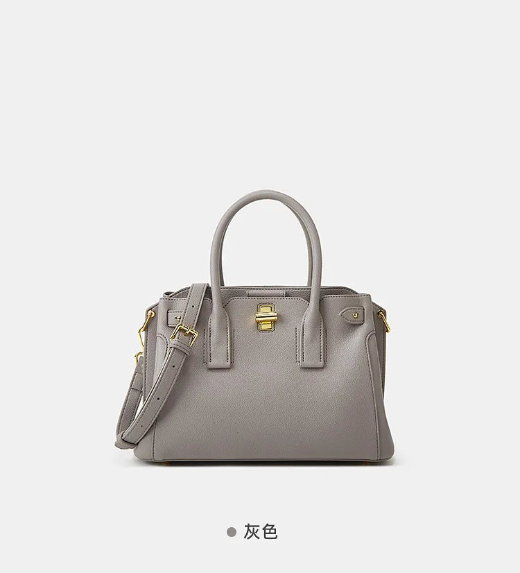 Fashion Beige High Quality PU Leather Bags Women Shoulder Bag Ladies Luxury Tote Strap Female Crossbody Handbag