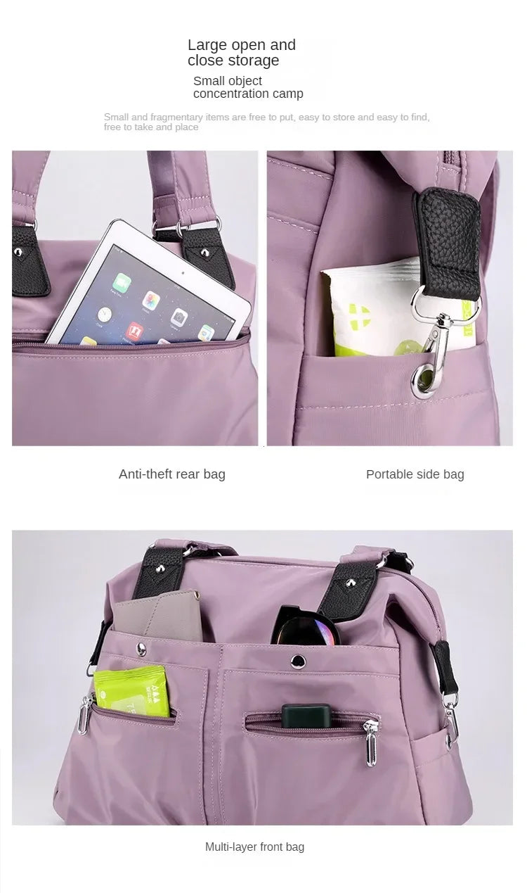 Tote Bag Handbag Shoulder Bag for Women Nylon Waterproof Large Capacity Shopping CrossBody Bag Ladies Messenger Bags Handbags