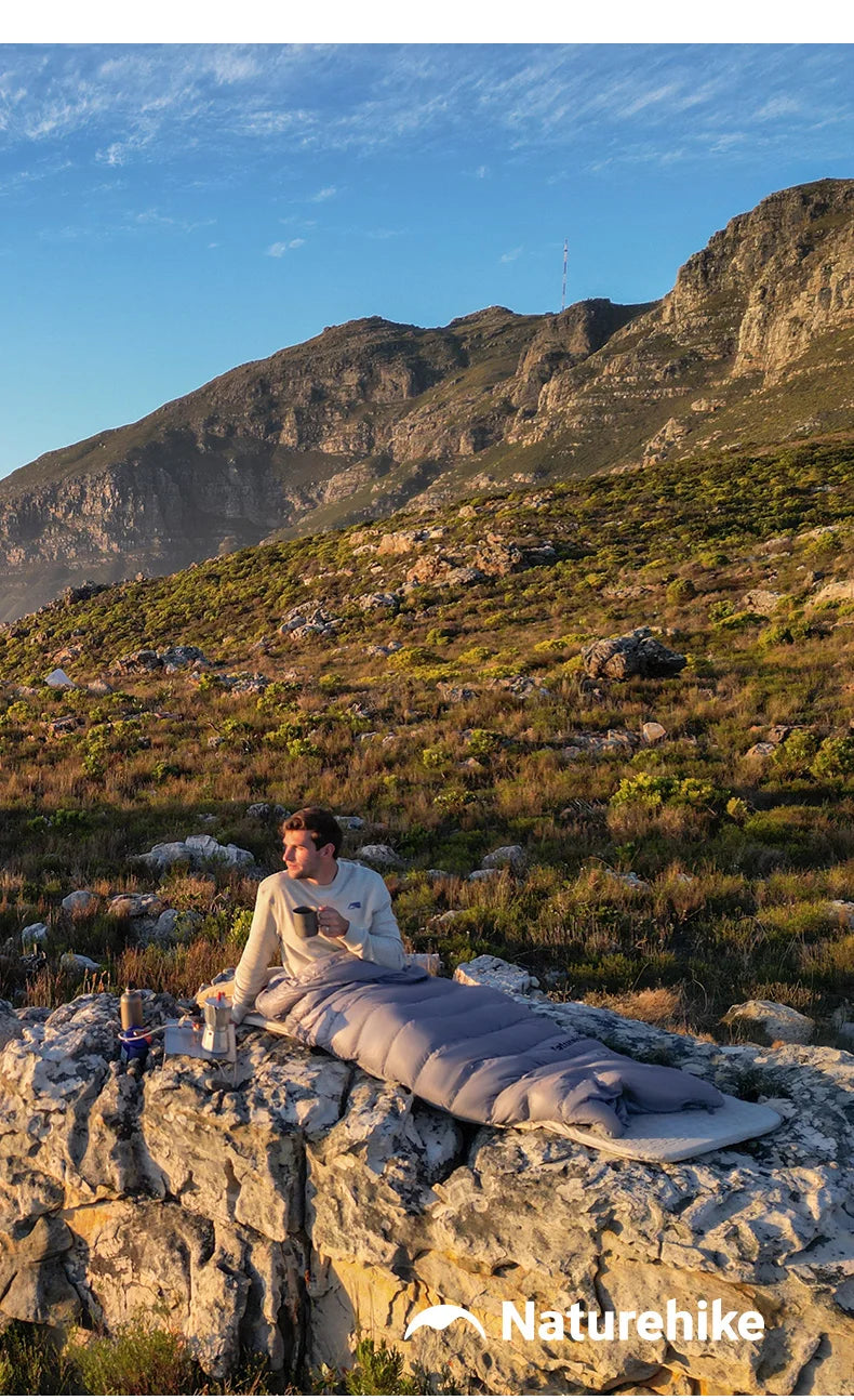Naturehike Camping Sleeping Bag CW400 CW700 CW1000 Duck Down Sleeping Bags Ultralight Outdoor Hiking Waterproof Sleeping Bags