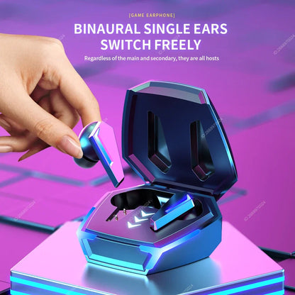 Bluetooth Game Earphones True Wireless TWS In-Ear Headphones With Mic Waterproof Sports Hifi Headsets Balanced Armature for Game