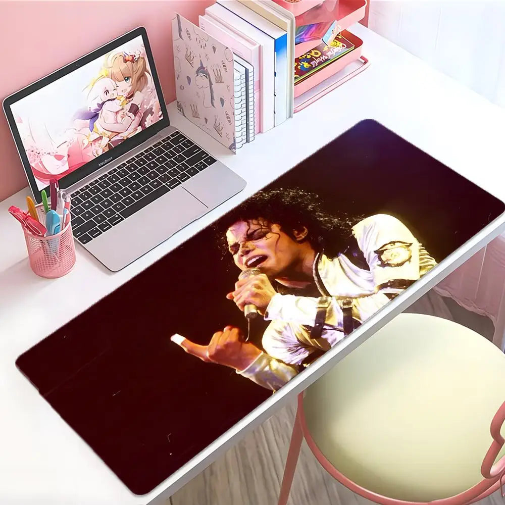 singer legendary M-Michael Jackson Mouse Pad Large Thick Desk Pad Stitched Edges Gaming Mouse Mat for PC