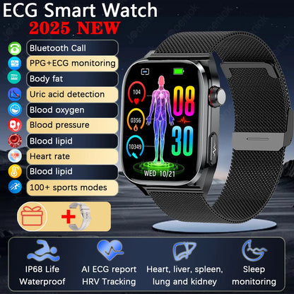 TK16 Smart Watch Men 2.04 Inch Amoled Bluetooth Call AI Voice ECG Health Monitoring SOS Sports Fitness Tracker Women Smartwatch
