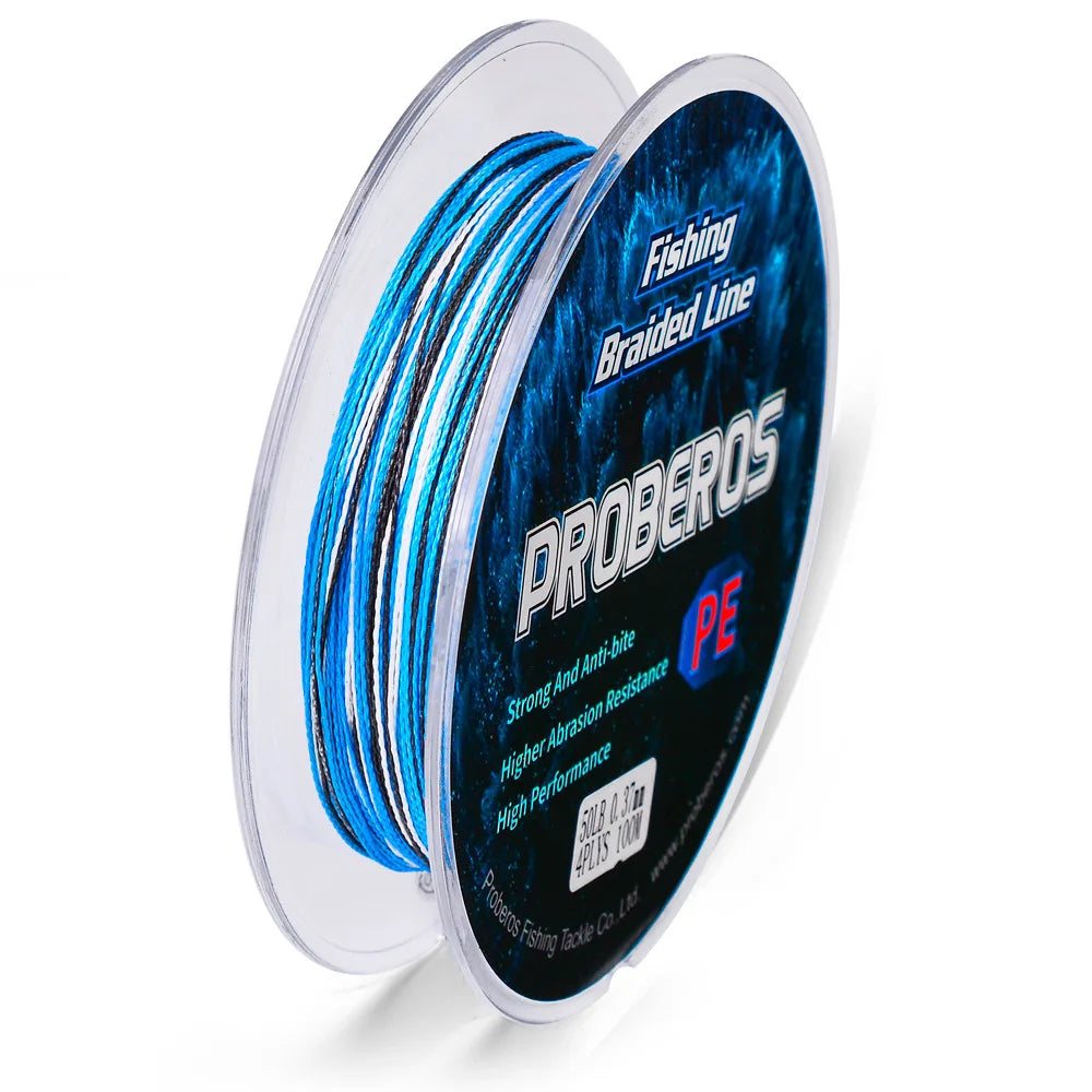 New Daima 4 series 100 meters fishing line, camouflage green PE line 0.6 #-10 #braided line fishing gear fishing line wholesale