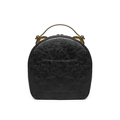 New Trendy PU Leather Retro Clock Handbags for Women 2025 Fashion Luxury Ladies Shoulder Crossbody Bag Square Evening Clutch Bag