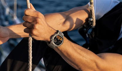 AMOLED Smart Watch DM56 Bluetooth Calling 500mAh Battery GPS Dual Band Satellite Outdoor Sports  Fitness Tracking Smartwatch