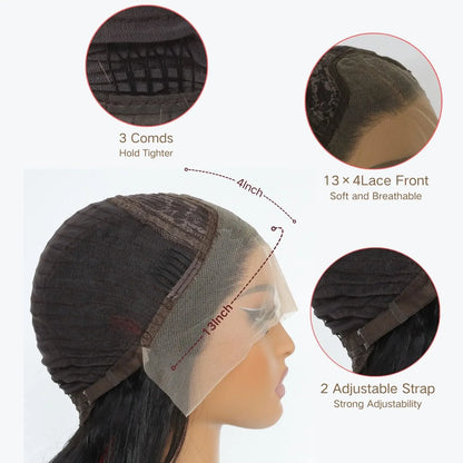 Body Wave ce Front Synthetic Wigs,Long Glueless Lace Front Wig with Pre Plucked Natrural Hairline and Baby Hair