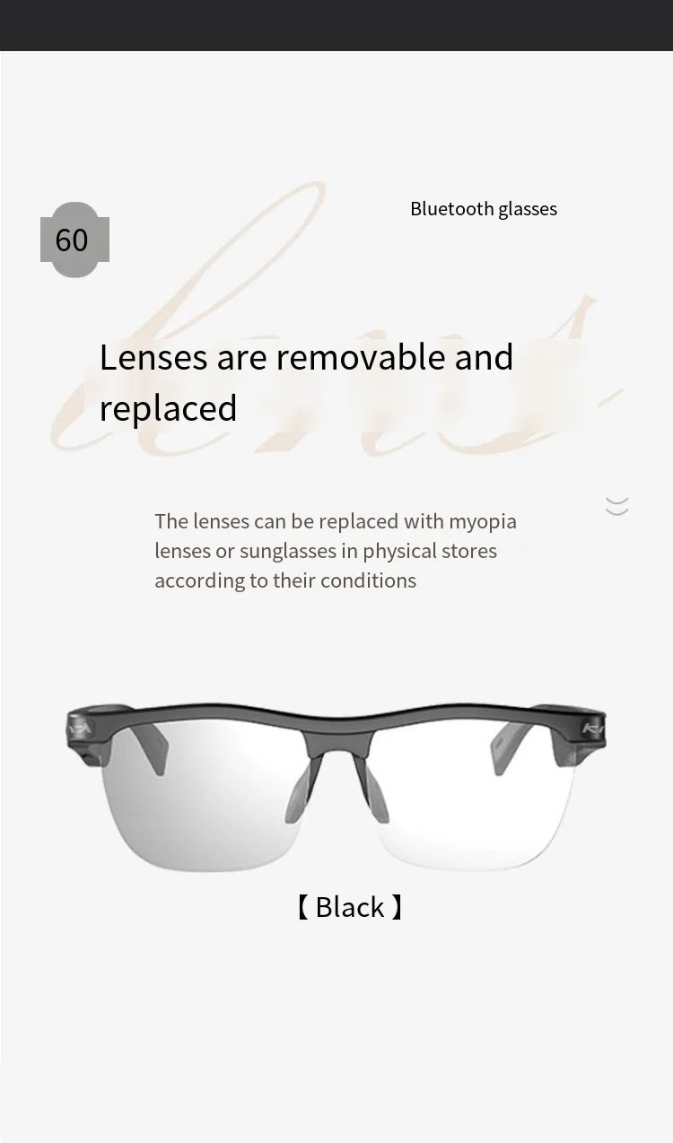 Bluetooth Smart Glasses, Directional Audio Speaker, Polarized, High Quality, Music, Speech Control, Play Phone Call,Sunglasses